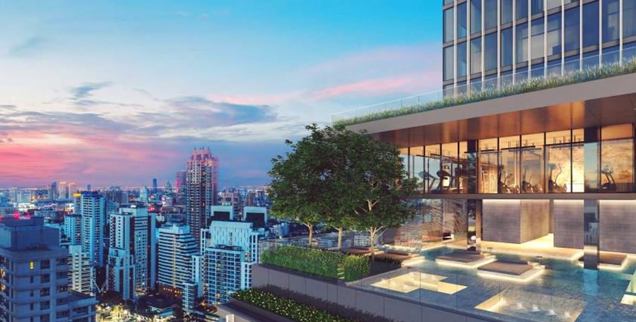Modern Bangkok condo with city view